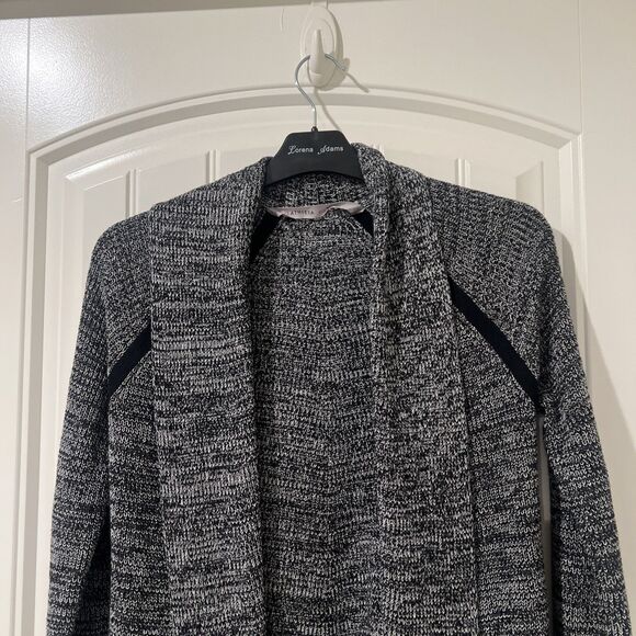 Athleta Women’s Open Front Cardigan Sweater Size XXS Black & Gray Knit - Picture 3 of 6